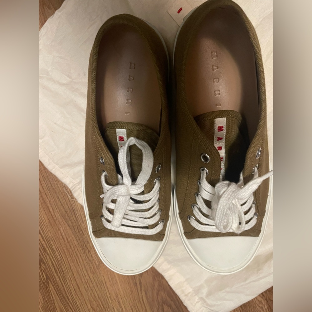 Marni Pablo Canvas Brown Sneakers U.S 8 | EU 41 - Picture 6 of 8